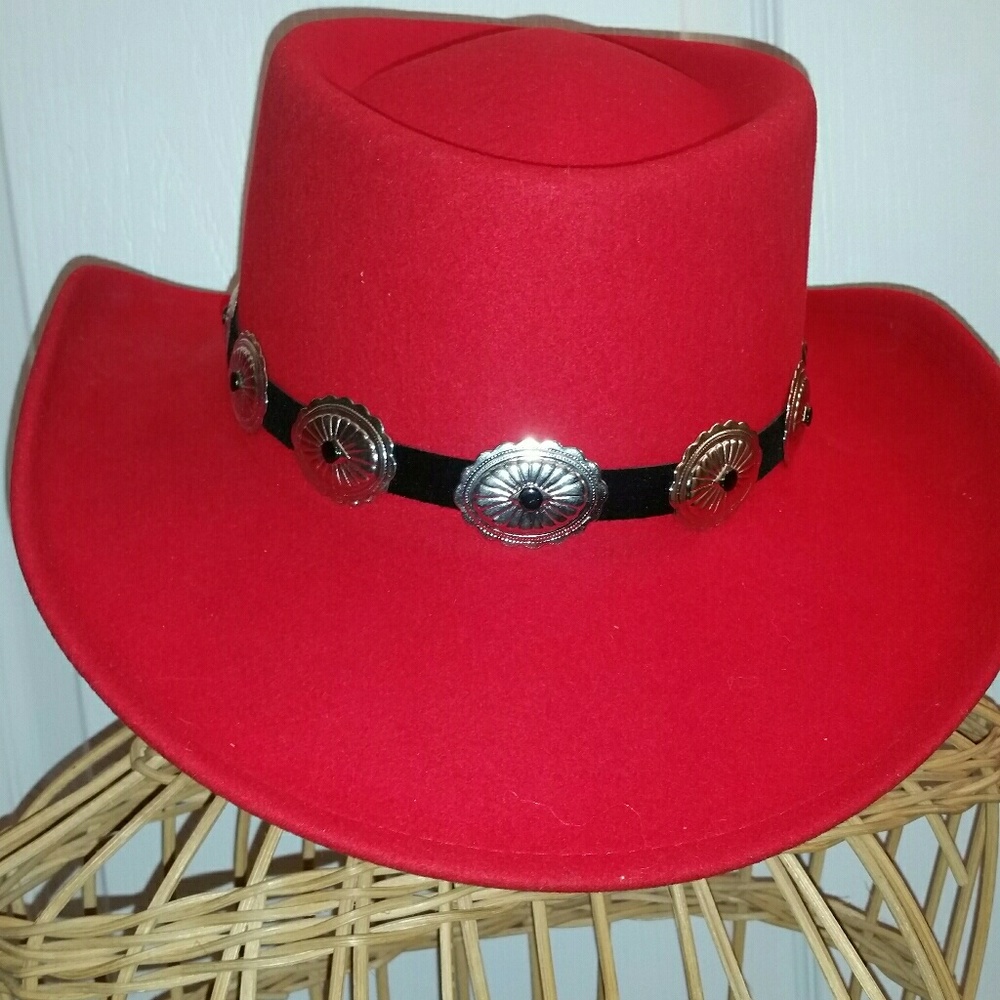 Western hat with belt detail
